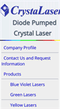 Mobile Screenshot of crystallaser.com